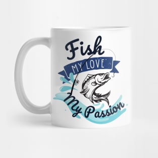 Funny, joke, i love fishing Mug